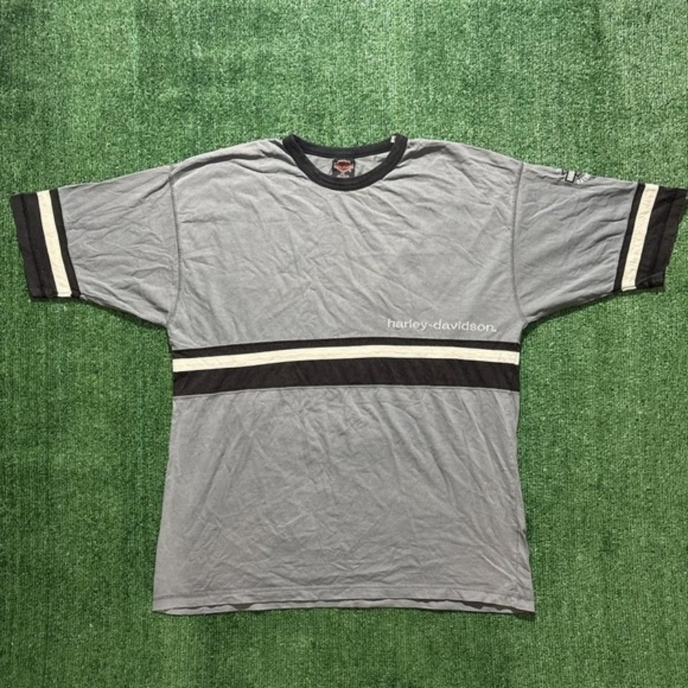 Vintage Harley Davidson striped t-shirt Mens Size XXL Measurements Available